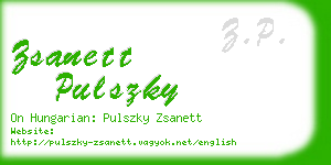 zsanett pulszky business card